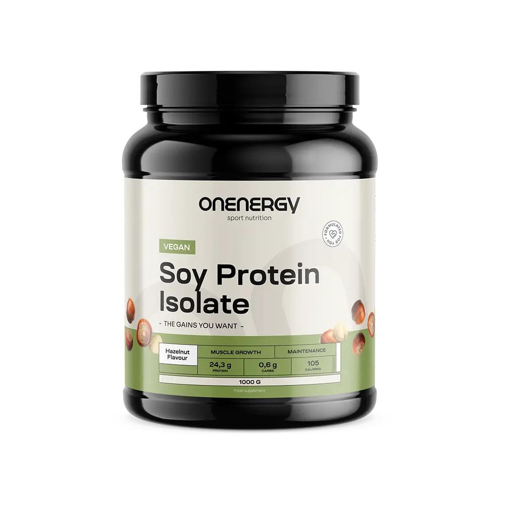 Isolado vegano de proteína de soja – avelã