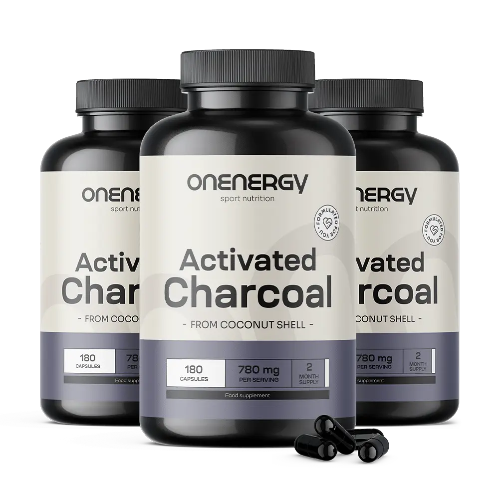 3x Carvão ativado 780 mg – de cascas de coco