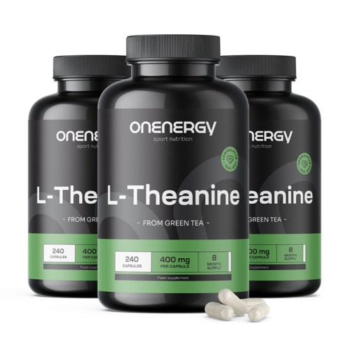3x L-teanina 400 mg, total de 720 cápsulas