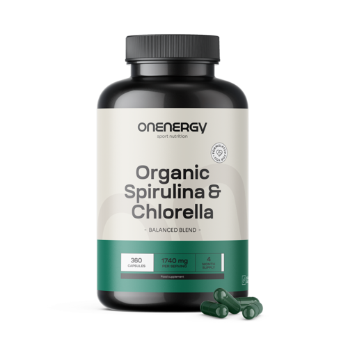 BIO Espirulina e chlorella, 360 cápsulas
