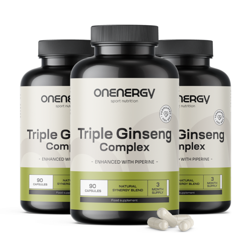 3x Complexo triplo de ginseng, total de 270 cápsulas