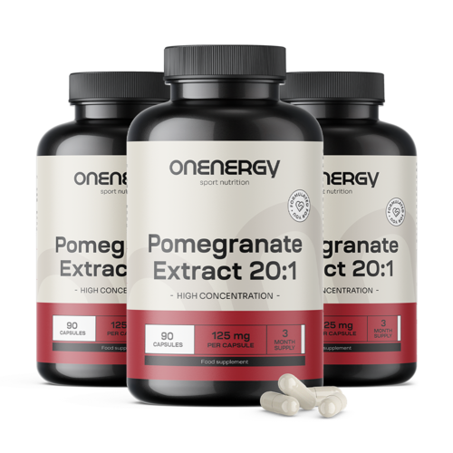 3x Romã – extrato 20:1, total de 270 cápsulas
