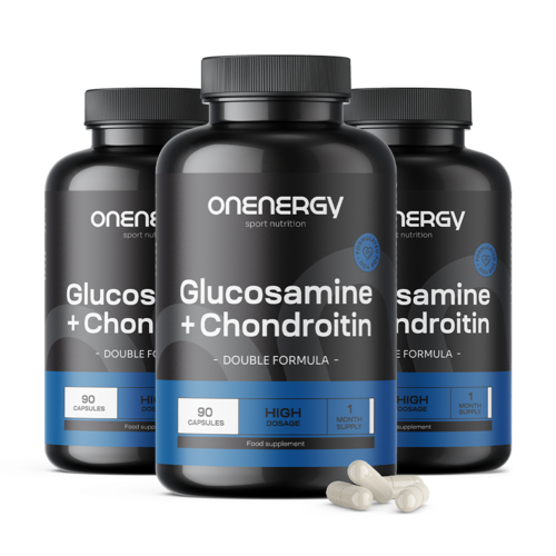 3x Glucosamina + condroitina, total de 270 cápsulas