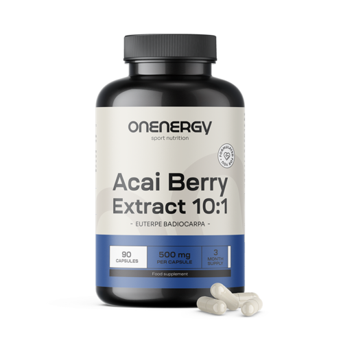 Bagas de açaí – extrato 10:1, 90 cápsulas
