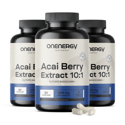3x Bagas de açaí – extrato 10:1, total de 270 cápsulas