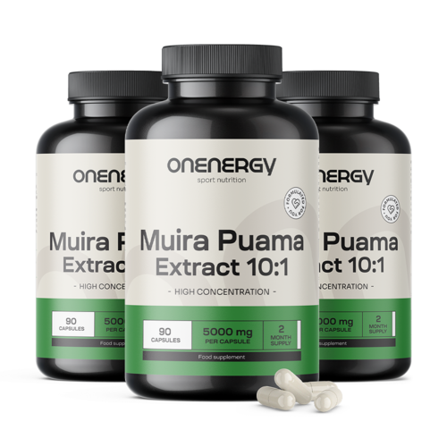 3x Muira Puama – extrato 10:1, total de 270 cápsulas