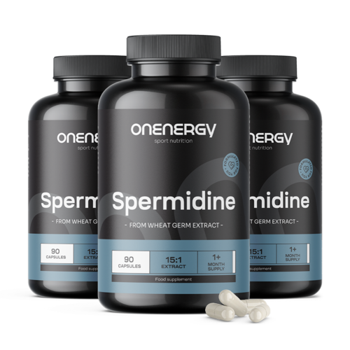 3x Espermidina – de extrato de gérmen de trigo, total de 270 cápsulas
