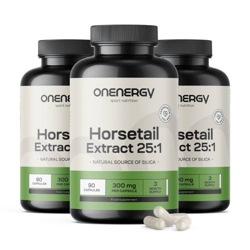 3x Cauda-de-cavalo – extrato 25:1, total de 270 cápsulas