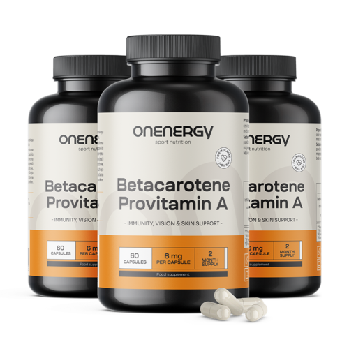 3x Beta-caroteno (provitamina A), total de 180 cápsulas