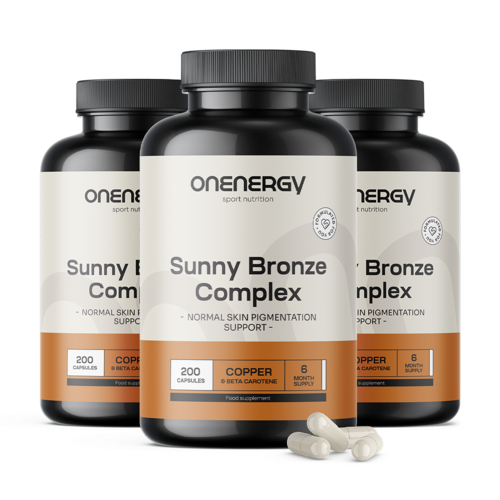 3x Sunny Bronze Complex – suporte ao bronzeado, total de 600 cápsulas