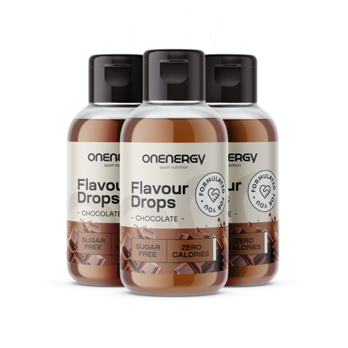 3x Flavour Drops gotas com adoçante – chocolate, total de 150 ml