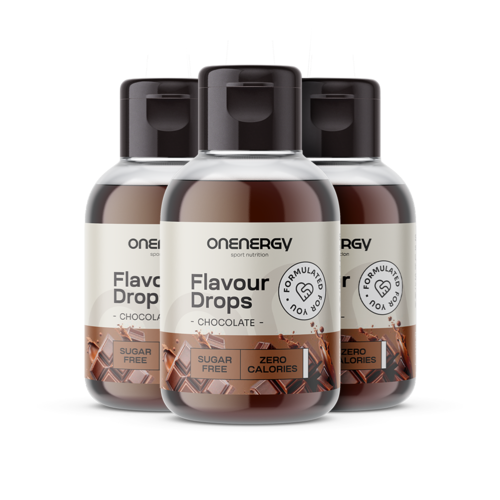 3x Flavour Drops gotas com adoçante – chocolate, total de 150 ml
