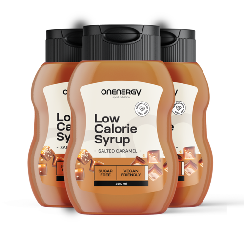 3x Xarope de baixas calorias com adoçante – caramelo salgado, total de 1050 ml