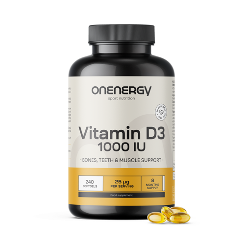 Vitamina D3 1000 UI, 240 cápsulas moles